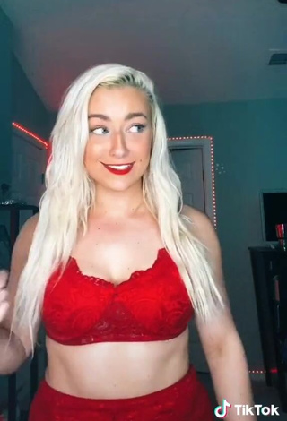 3. Cute Alexandria Knight in Red Bra