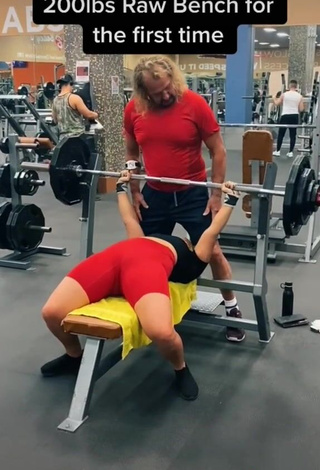 3. Cute Alexandria Knight Shows Butt while doing Sports Exercises