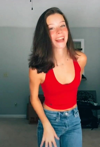 1. Irresistible Alexis Dudley in Red Tank Top