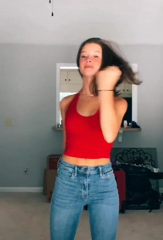 Irresistible Alexis Dudley in Red Tank Top