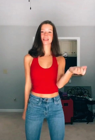 3. Irresistible Alexis Dudley in Red Tank Top