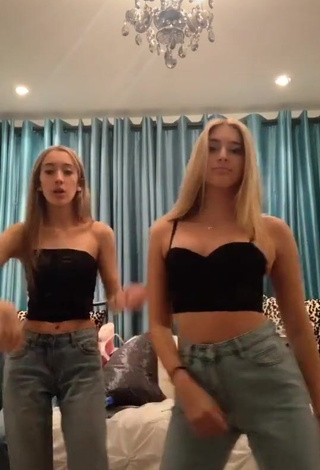 Cute Ally Jenna in Black Crop Top