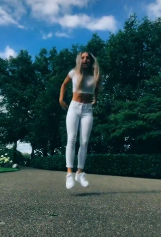 1. Sweetie Anne & Maaike Hemmer in White Crop Top