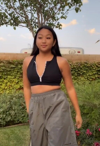 1. Sexy Anneston Pisayavong in Black Crop Top