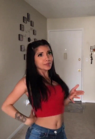 3. Cute Ashley Valdez in Red Crop Top