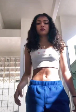 1. Cute Avani Gregg in White Crop Top