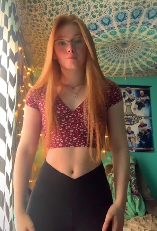 1. Really Cute Bailey Hurley in Checkered Crop Top