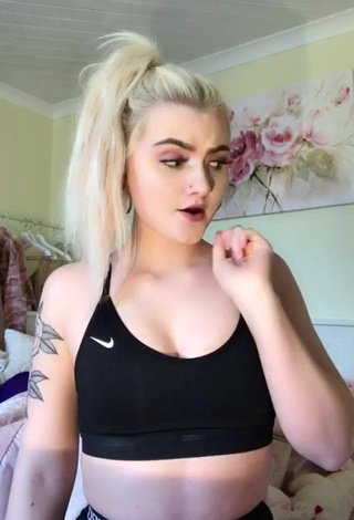 Erotic Lowri Rose-Williams in Black Sport Bra