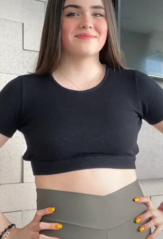 1. Erotic bellabenite in Black Crop Top