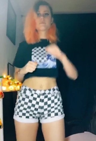 Erotic Brooklyn Jade in Checkered Crop Top