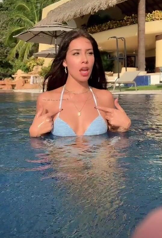 3. Hot Alexia García in Grey Bikini Top at the Swimming Pool