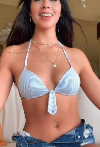 3. Beautiful Alexia García in Sexy Blue Bikini Top