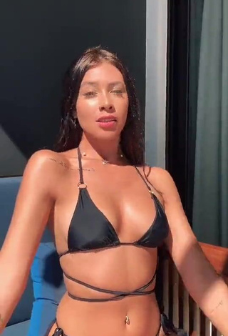 1. Captivating Alexia García in Black Bikini