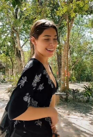 Really Cute Alexia García in Black Bikini