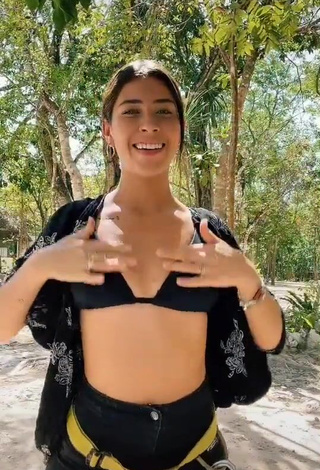 3. Really Cute Alexia García in Black Bikini