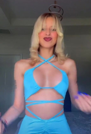 1. Erotic Ariana Renee in Blue Dress