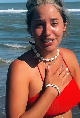 3. Erotic Arianna Somovilla in Red Bikini at the Beach