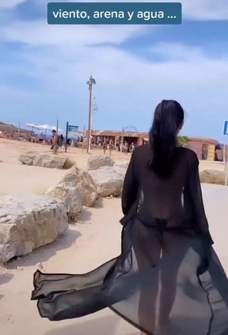 3. Beautiful Franjomar in Sexy Black Bikini at the Beach