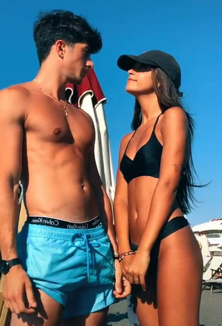 1. Cute Giorgia Malerba in Black Bikini