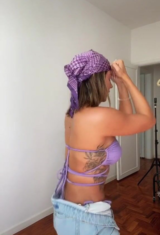 Hottie Hariany Nathália Almeida in Purple Bikini Top