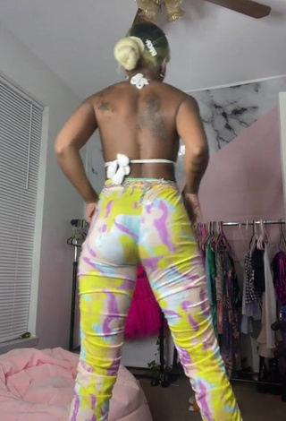 Cute Kam Tunechi in White Bikini Top while Twerking