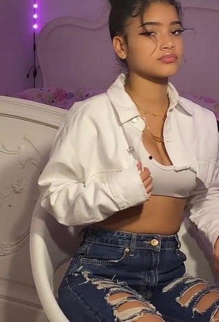 kerlytaaaaa in Erotic White Crop Top