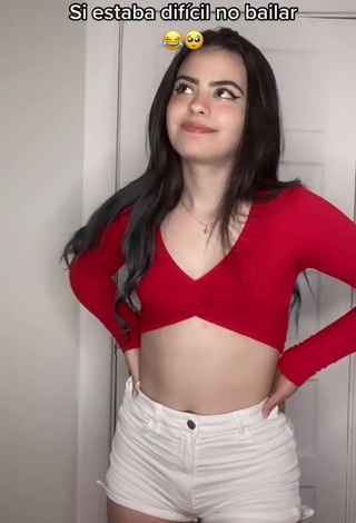 2. Cute Leidy Riascos in Red Crop Top