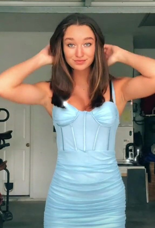 1. Erotic Lia Jakubowski in Blue Dress