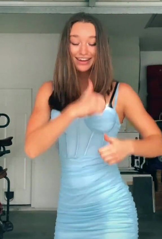 3. Erotic Lia Jakubowski in Blue Dress