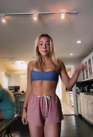 1. Erotic Olivia Dunne in Blue Crop Top