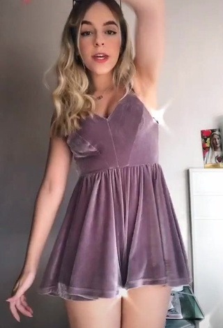 1. Hot Lorella Verta in Violet Dress