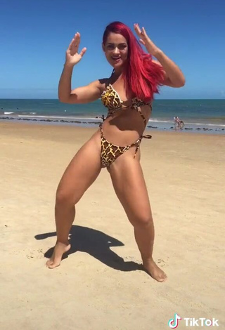 Mayca Delduque Looks Hot in Leopard Bikini at the Beach