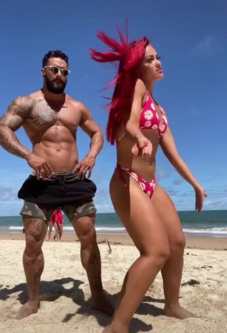 1. Mayca Delduque in Seductive Floral Bikini at the Beach