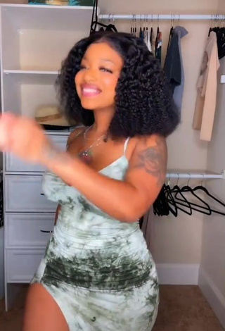 Irresistible Mikeila Jones in Dress while Twerking and Bouncing Boobs