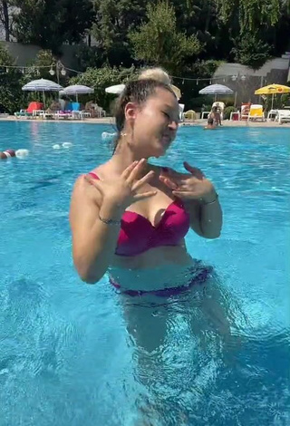 1. Irresistible Miray Aktağ in Red Bikini at the Pool