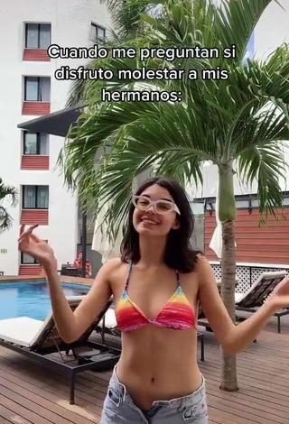 Sweetie Michelle Mendizábal in Bikini Top at the Swimming Pool