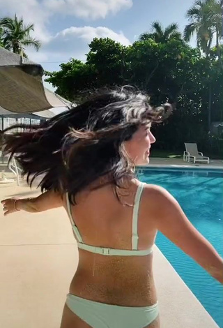 Irresistible Michelle Mendizábal in Blue Bikini at the Pool