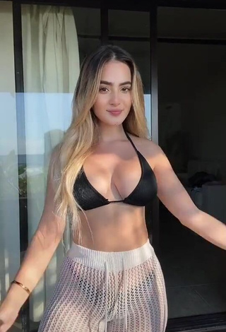 1. Alluring Nicolle Figueroa Shows Cleavage in Erotic Black Bikini Top and Bouncing Boobs