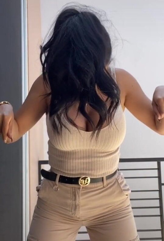 3. Erotic Pao Castillo Shows Cleavage in Beige Top and Bouncing Boobs