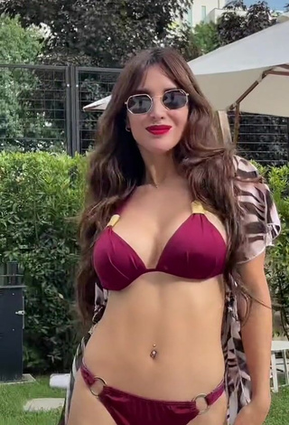 3. Hottest Rosángela Espinoza Shows Cleavage in Red Bikini