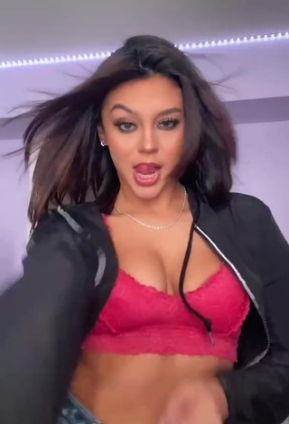 3. Breathtaking Rosee_20 Shows Cleavage in Red Crop Top and Bouncing Boobs