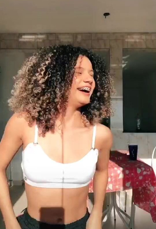 1. Sexy Sandra Costa in White Crop Top