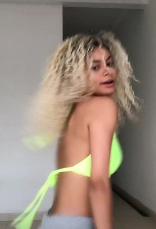 Seductive Sandra Costa Shows Cleavage in Bikini Top and Bouncing Tits