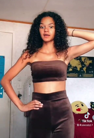 Irresistible Sierra Kai Shows Cleavage in Crop Top