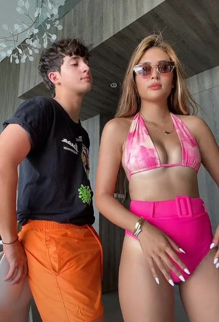 1. Erotic Sofia Andres Shows Cleavage in Firefly Rose Bikini and Bouncing Boobs