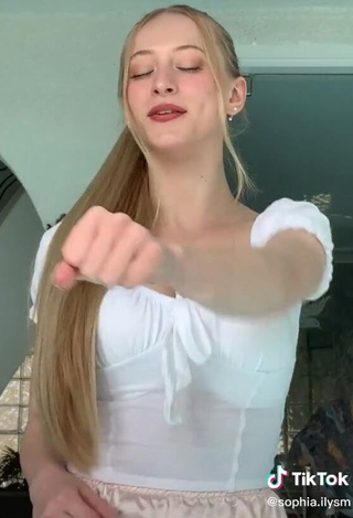 3. Erotic Sophia Diamond Shows Cleavage in White Top and Bouncing Boobs