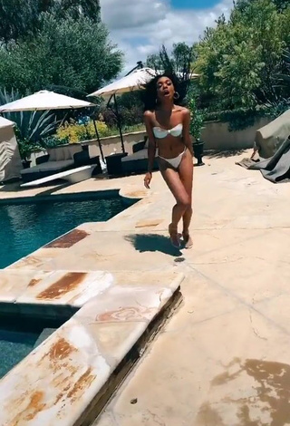 3. Sweet Teala Dunn in Cute White Bikini at the Pool