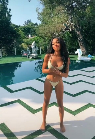 Lovely Teala Dunn Shows Butt at the Pool