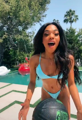 3. Teala Dunn Shows her Cute Butt at the Swimming Pool