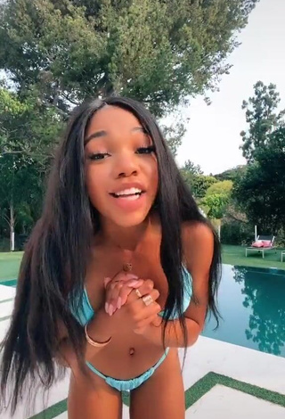 1. Dazzling Teala Dunn Shows Butt at the Swimming Pool and Bouncing Boobs